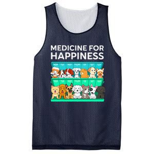 My Medicine For Happiness Called Dogs Every Day Dog Lover Mesh Reversible Basketball Jersey Tank