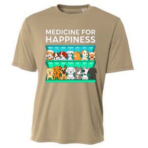 My Medicine For Happiness Called Dogs Every Day Dog Lover Cooling Performance Crew T-Shirt