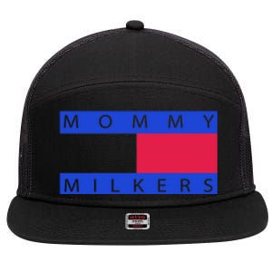 Mommy Milkers Funny Mom 7 Panel Mesh Trucker Snapback Hat