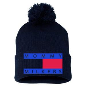 Mommy Milkers Funny Mom Pom Pom 12in Knit Beanie