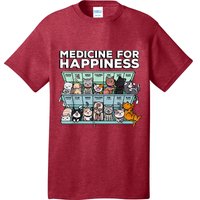 My Medicine For Happiness Called Cats Every Day Kitten Cat T-Shirt