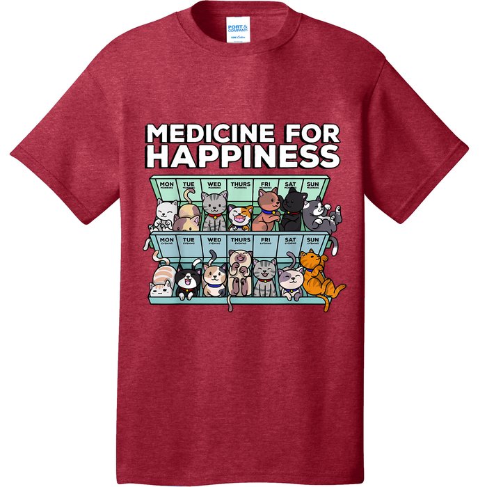 My Medicine For Happiness Called Cats Every Day Kitten Cat T-Shirt