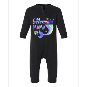 Mermaid Mama Funny Mermaid Mom Matching Party Infant Fleece One Piece