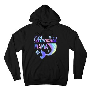 Mermaid Mama Funny Mermaid Mom Matching Party Hoodie