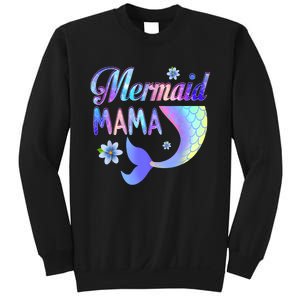 Mermaid Mama Funny Mermaid Mom Matching Party Sweatshirt