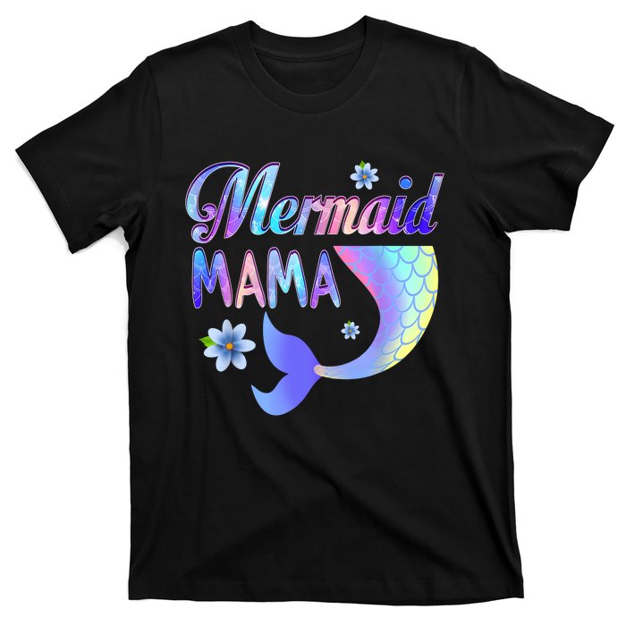 Mermaid Mama Funny Mermaid Mom Matching Party T-Shirt