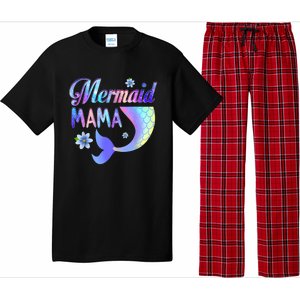 Mermaid Mama Funny Mermaid Mom Matching Party Pajama Set