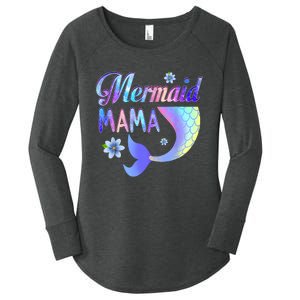 Mermaid Mama Funny Mermaid Mom Matching Party Women's Perfect Tri Tunic Long Sleeve Shirt