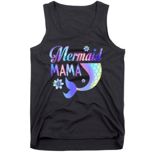 Mermaid Mama Funny Mermaid Mom Matching Party Tank Top