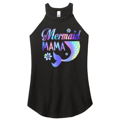 Mermaid Mama Funny Mermaid Mom Matching Party Women’s Perfect Tri Rocker Tank