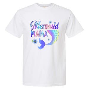 Mermaid Mama Funny Mermaid Mom Matching Party Garment-Dyed Heavyweight T-Shirt