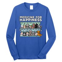 My Medicine For Happiness Called Cats Every Day Kitten Cat Gift Long Sleeve Shirt