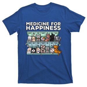 My Medicine For Happiness Called Cats Every Day Kitten Cat Gift T-Shirt