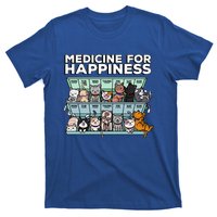 My Medicine For Happiness Called Cats Every Day Kitten Cat Gift T-Shirt