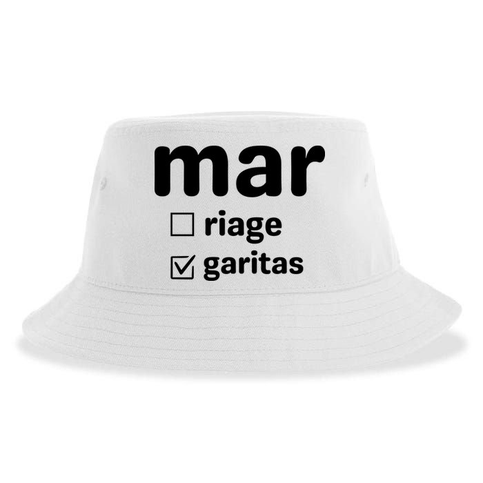 Marriage Margaritas Funny Sustainable Bucket Hat