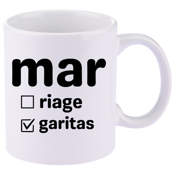 Marriage Margaritas Funny 11oz C Handle Ceramic Mug