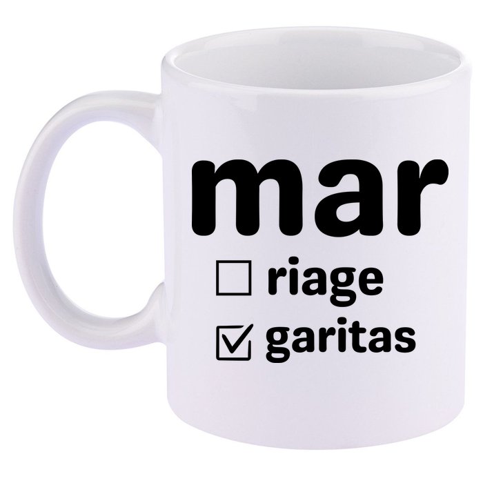 Marriage Margaritas Funny 11oz C Handle Ceramic Mug