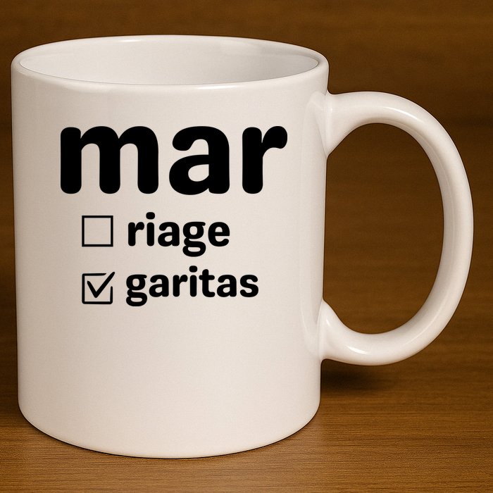 Marriage Margaritas Funny 11oz C Handle Ceramic Mug