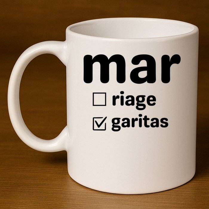 Marriage Margaritas Funny 11oz C Handle Ceramic Mug