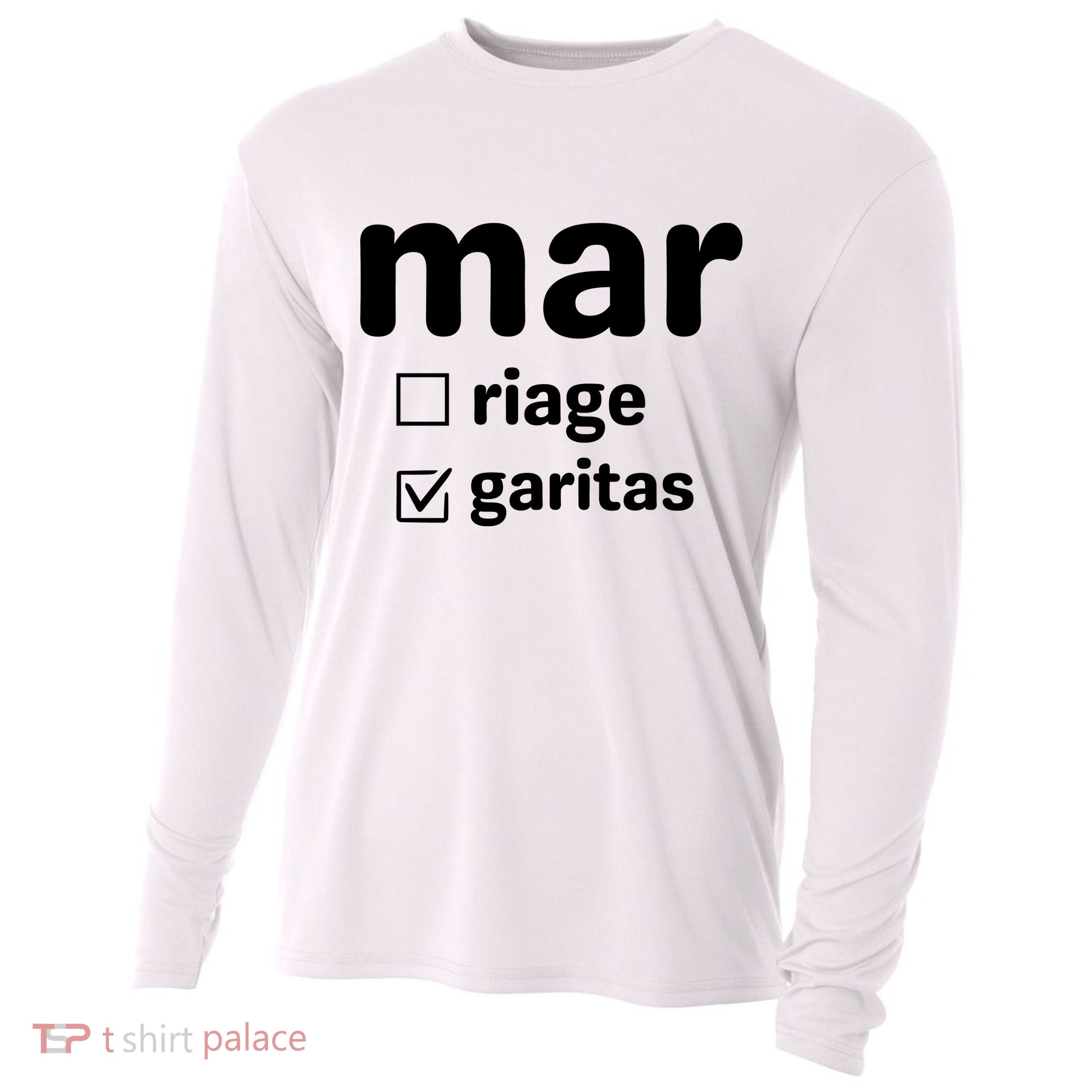 Marriage Margaritas Funny Cooling Performance Long Sleeve Crew