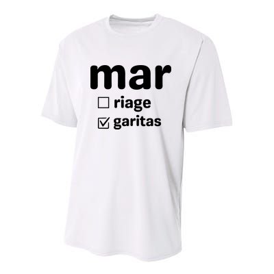 Marriage Margaritas Funny Youth Performance Sprint T-Shirt