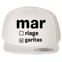 Marriage Margaritas Funny Wool Snapback Cap