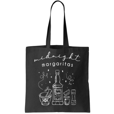 Midnight Margaritas Funny Halloween Witches Tote Bag