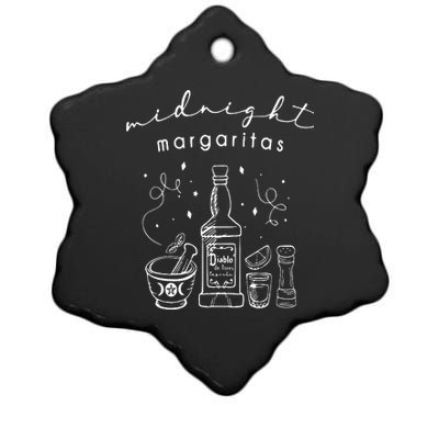 Midnight Margaritas Funny Halloween Witches Ceramic Star Ornament