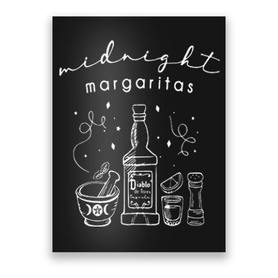 Midnight Margaritas Funny Halloween Witches Poster