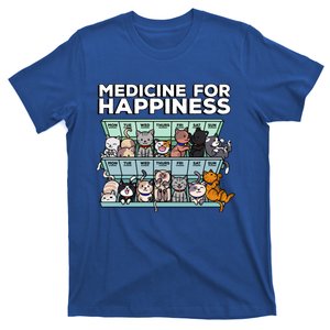 My Medicine For Happiness Called Cats Every Day Kitten Cat Gift T-Shirt