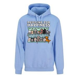 My Medicine For Happiness Called Cats Every Day Kitten Cat Gift Unisex Surf Hoodie