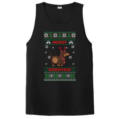 Merry Myass Funny Ugly Christmas Dachshund Dog Lovers Funny Gift PosiCharge Competitor Tank