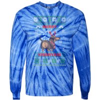 Merry Myass Funny Ugly Christmas Dachshund Dog Lovers Funny Gift Tie-Dye Long Sleeve Shirt