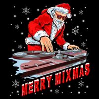 Merry Mixmas Funny Dj Musician Santa Claus Christmas Flatbill Hat