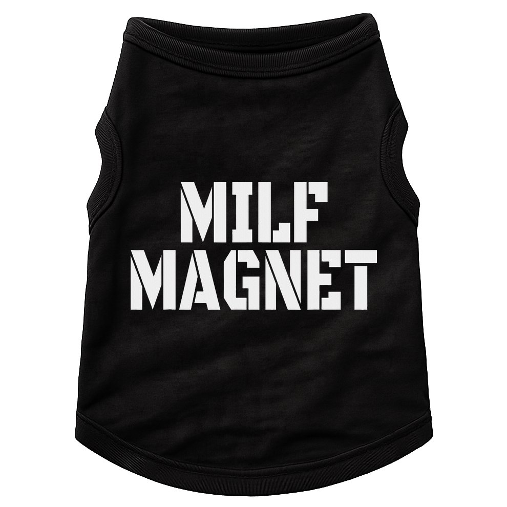 Milf Magnet Funny Adult Humor Workout Gym I Love Milfs Doggie Tank