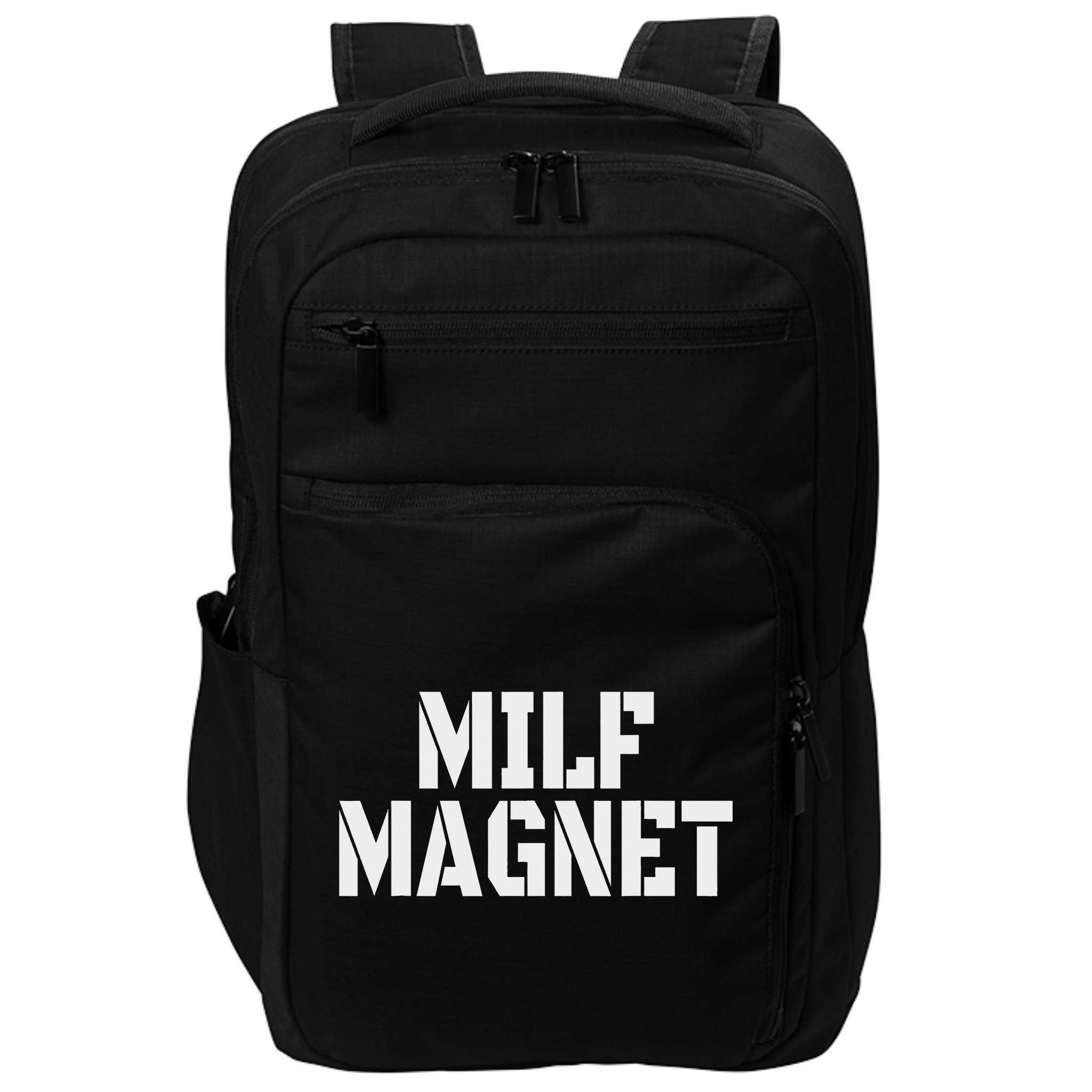 Milf Magnet Funny Adult Humor Workout Gym I Love Milfs Impact Tech Backpack