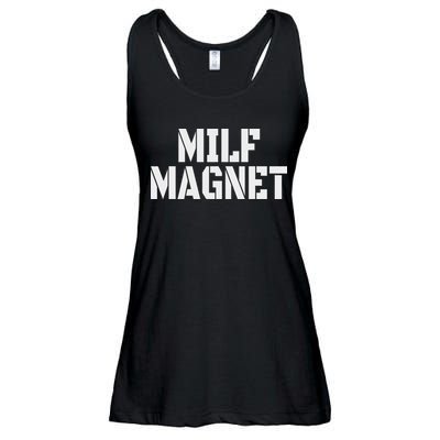 Milf Magnet Funny Adult Humor Workout Gym I Love Milfs Ladies Essential Flowy Tank