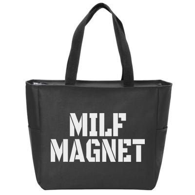 Milf Magnet Funny Adult Humor Workout Gym I Love Milfs Zip Tote Bag