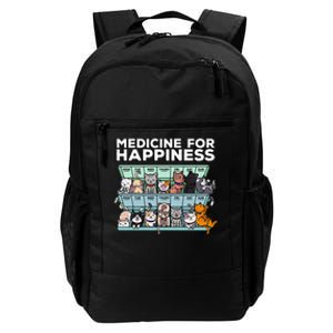 My Medicine For Happiness Called Cats every day Daily Commute Backpack