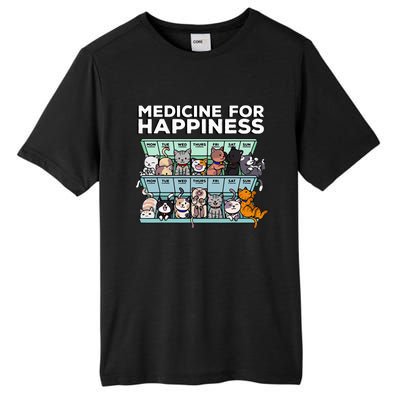 My Medicine For Happiness Called Cats every day Tall Fusion ChromaSoft Performance T-Shirt