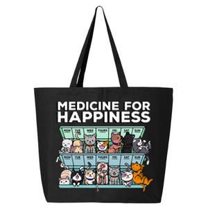 My Medicine For Happiness Called Cats every day 25L Jumbo Tote