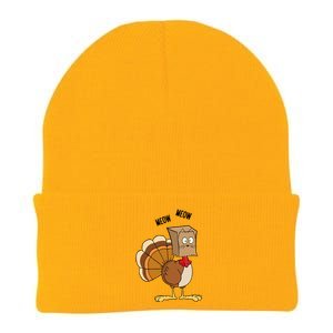 Meow Meow Funny Turkey Thanksgiving Knit Cap Winter Beanie