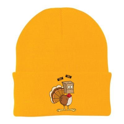 Meow Meow Funny Turkey Thanksgiving Knit Cap Winter Beanie