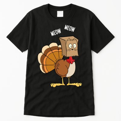 Meow Meow Funny Turkey Thanksgiving Tall T-Shirt