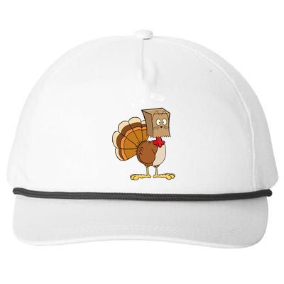 Meow Meow Funny Turkey Thanksgiving Snapback Five-Panel Rope Hat