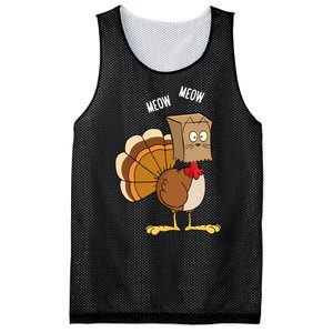 Meow Meow Funny Turkey Thanksgiving Mesh Reversible Basketball Jersey Tank