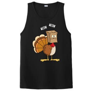 Meow Meow Funny Turkey Thanksgiving PosiCharge Competitor Tank