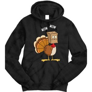 Meow Meow Funny Turkey Thanksgiving Tie Dye Hoodie