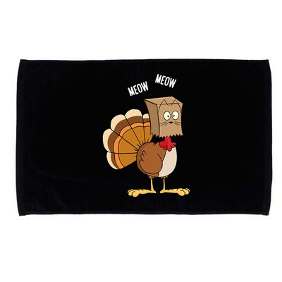 Meow Meow Funny Turkey Thanksgiving Microfiber Hand Towel