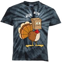 Meow Meow Funny Turkey Thanksgiving Kids Tie-Dye T-Shirt